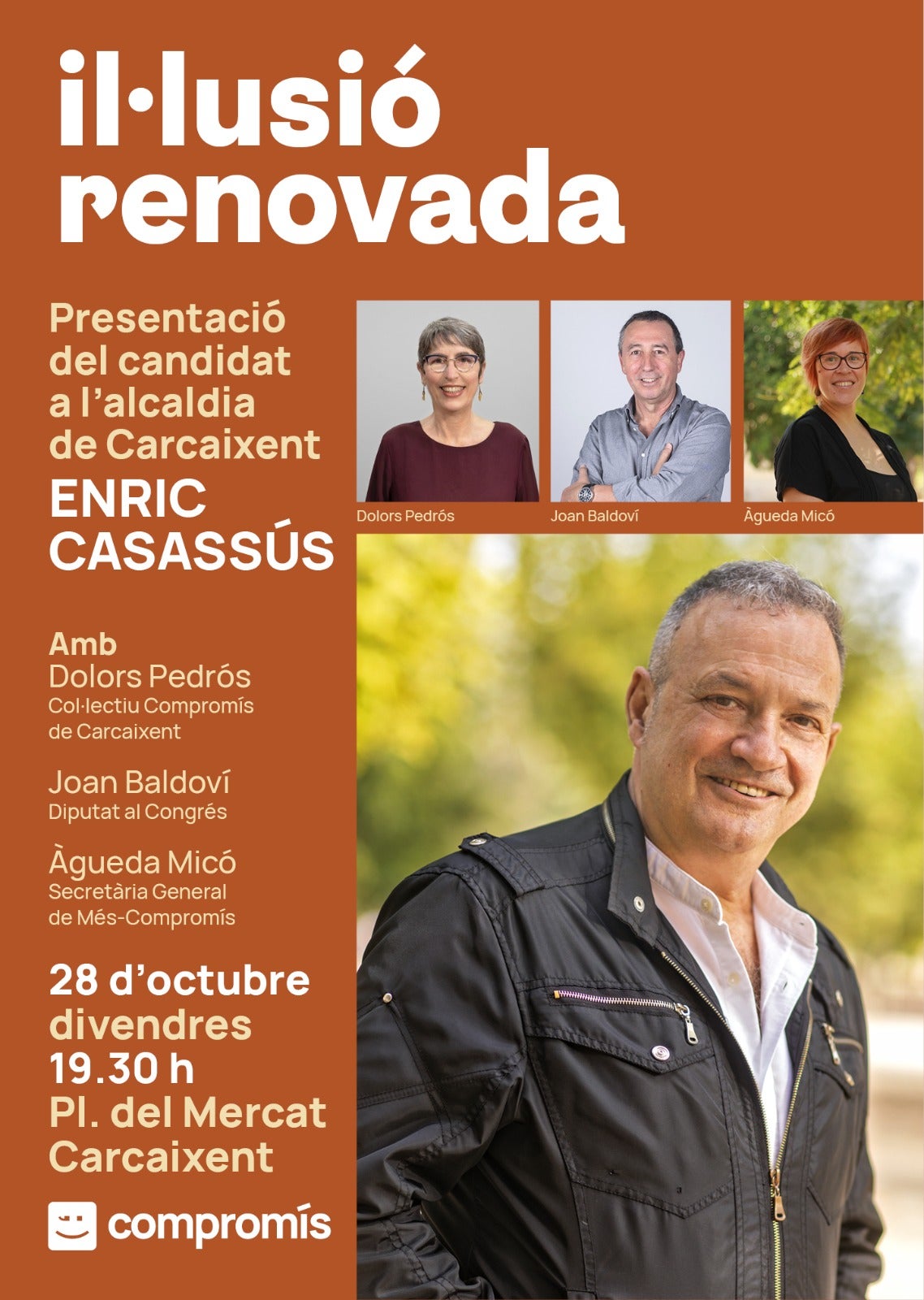 Compromís por Carcaixent presenta hoy a su candidato a la alcaldía, Enric Casassús Compromís por Carcaixent presenta hoy a su candidato a la alcaldía, Enric Casassús