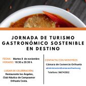 Cámara Orihuela organiza una Jornada de Turismo Gastronómico para hoteles y restaurantes   