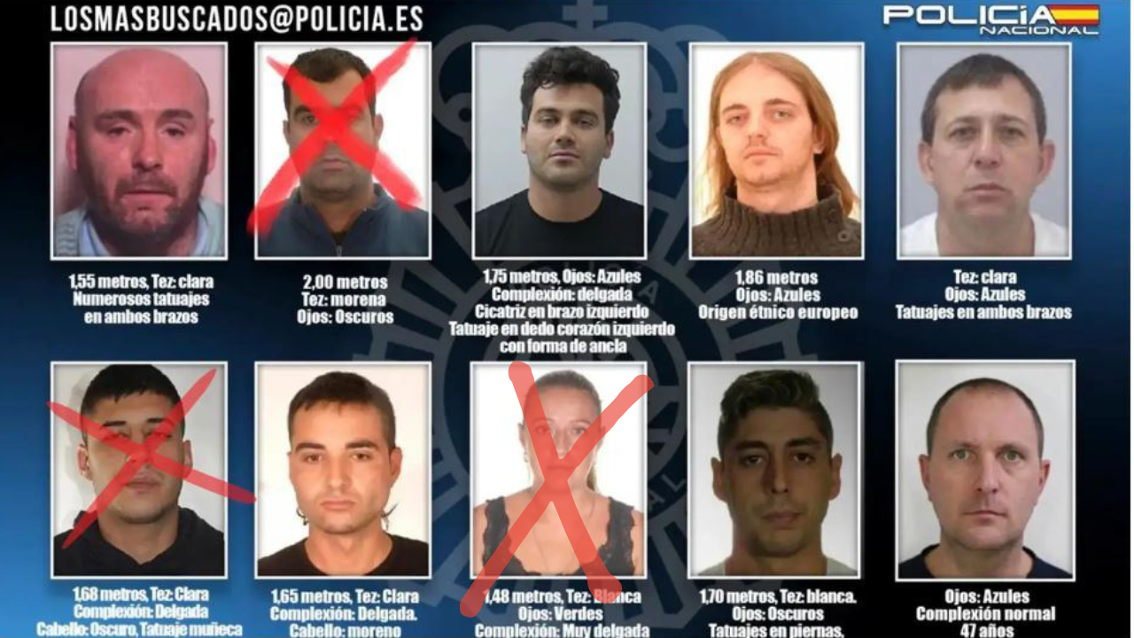 Detenida una fugitiva incluida en la lista de los más buscados de España Detenida una fugitiva incluida en la lista de los más buscados de España