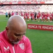 Jorge Sampaoli, en los momentos previos al Sevilla-Rayo Vallecano.