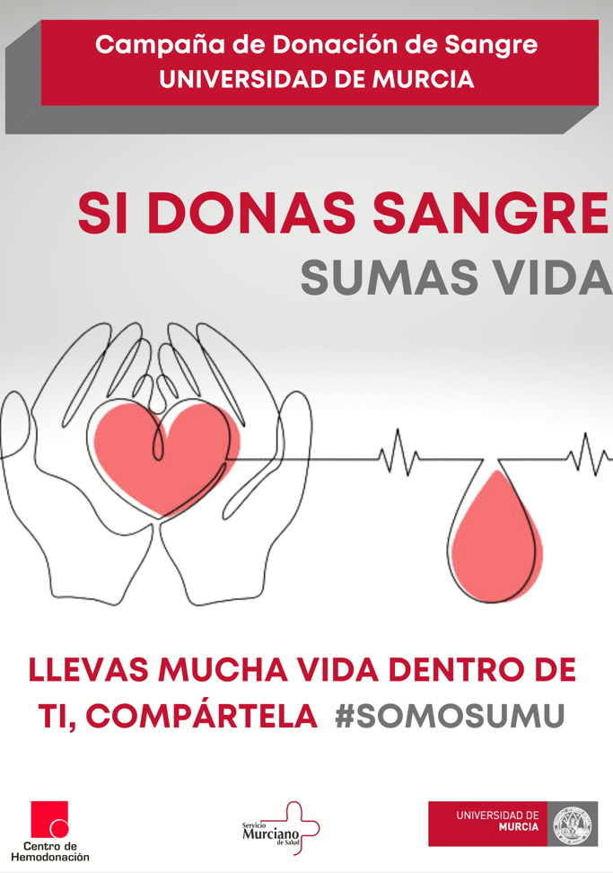 Con el lema 'Si donas sangre, sumas vida' pretenden concienciar a la población más joven sobre la importancia de donar sangre Con el lema 'Si donas sangre, sumas vida' pretenden concienciar a la población más joven sobre la importancia de donar sangre