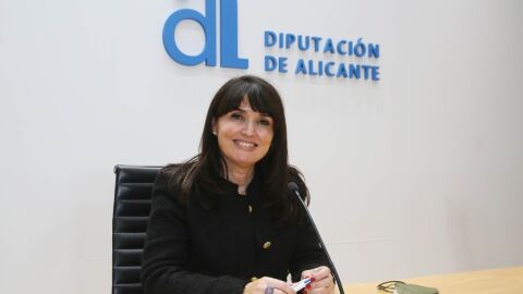 La diputada Julia Parra en la Diputaci&oacute;n de Alicante