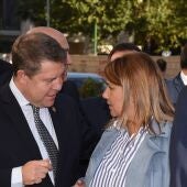 El presidente regional, Emiliano García-Page, junto a la alcaldesa de Talavera, Tita García.