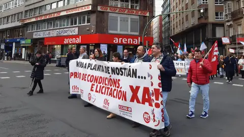 Marcha de trabajadores de Albada En A Coruña