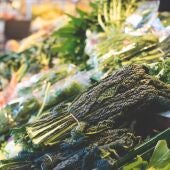 Verduras en un supermercado