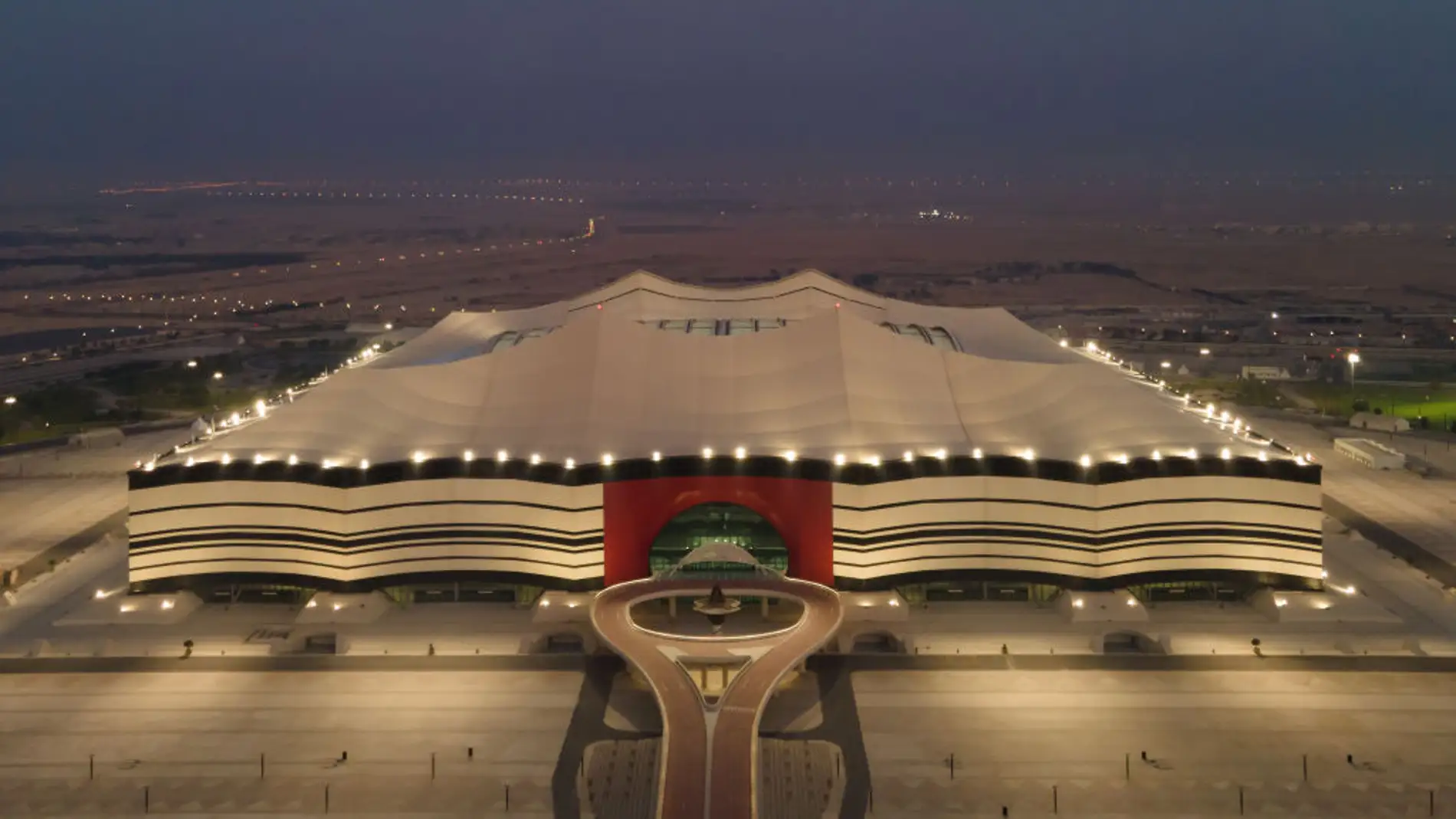 Estadio Al Bait, donde se disputa el partido inaugural entre Qatar y Ecuador.