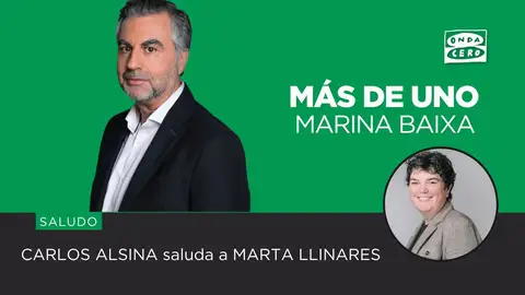Carlos Alsina saluda a MArta Llinares Carlos Alsina saluda a MArta Llinares