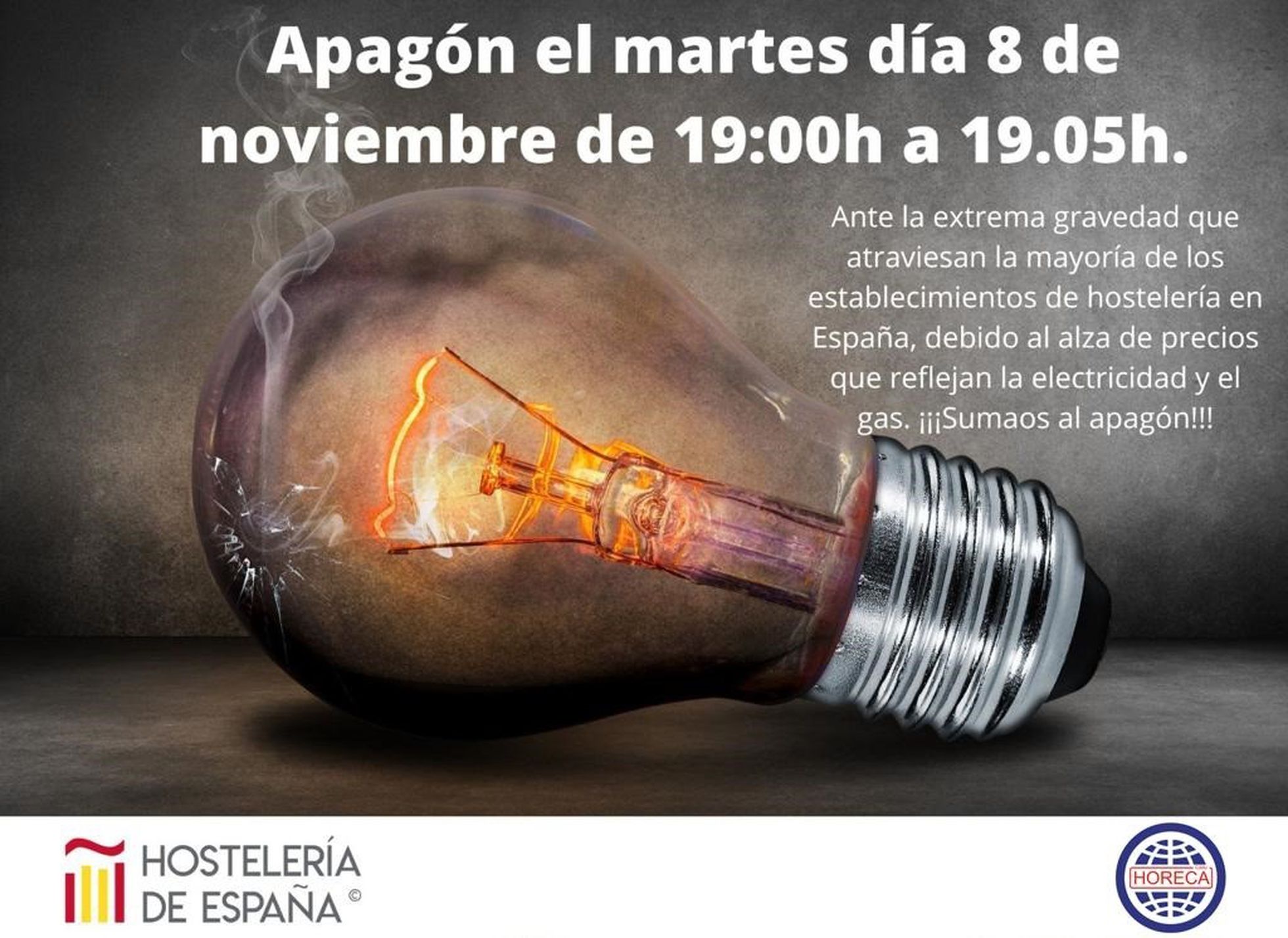 Los hosteleros protestan contra el excesivo recibo de la luz Los hosteleros protestan contra el excesivo recibo de la luz
