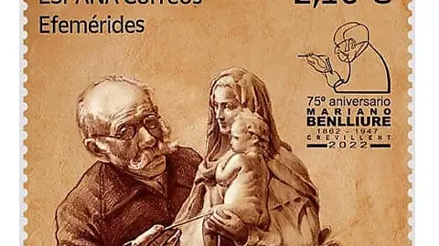 Sello conmemorativo de Correos del Año Benlliure. Sello conmemorativo de Correos del Año Benlliure.