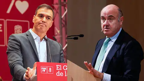 Pedro Sánchez y Luis de Guindos La brújula de la economía: Sánchez contra el Banco Central Europeo