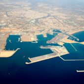 Vista área del puerto de València