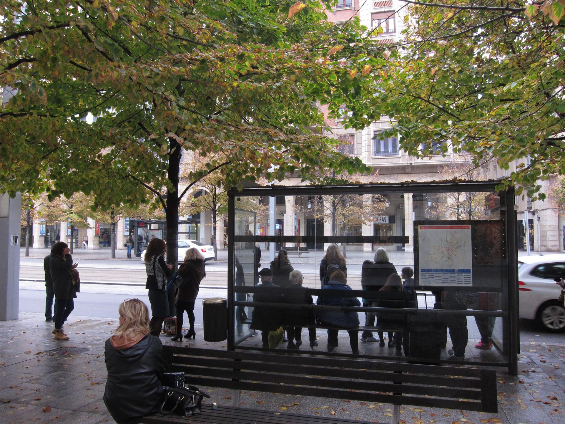 Largas filas en las paradas y quejas de los usuarios Largas filas en las paradas y quejas de los usuarios
