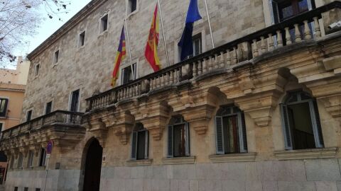 Fachada principal del Tribunal Superior de Justicia de Baleares. 