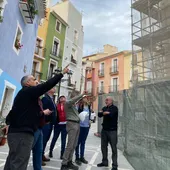 Visita a la restauraciónd e la fachada de la Asunción Visita a la restauraciónd e la fachada de la Asunción