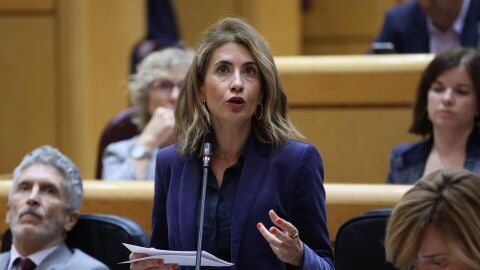 La ministra de Transportes, Raquel Sánchez, en el Senado