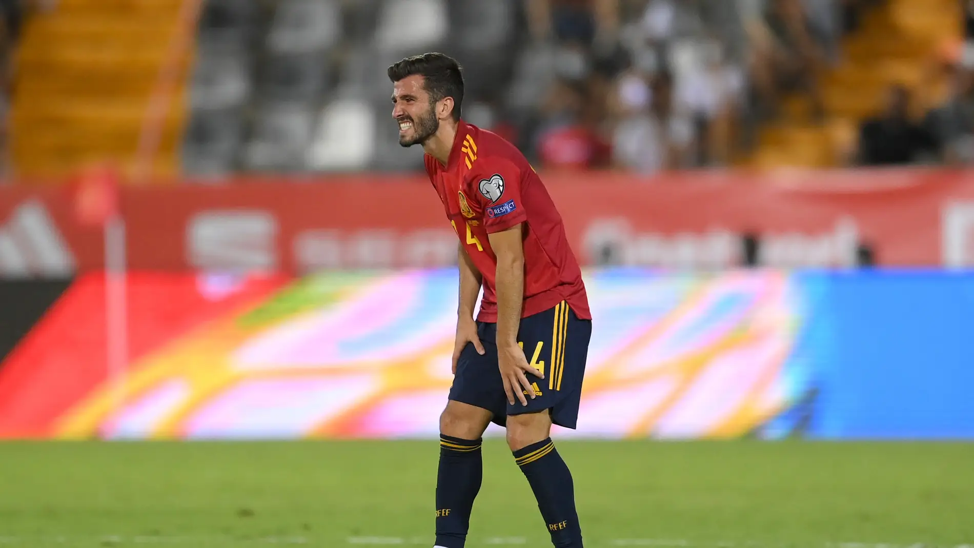 José Luis Gayà durante un partido con la selección española