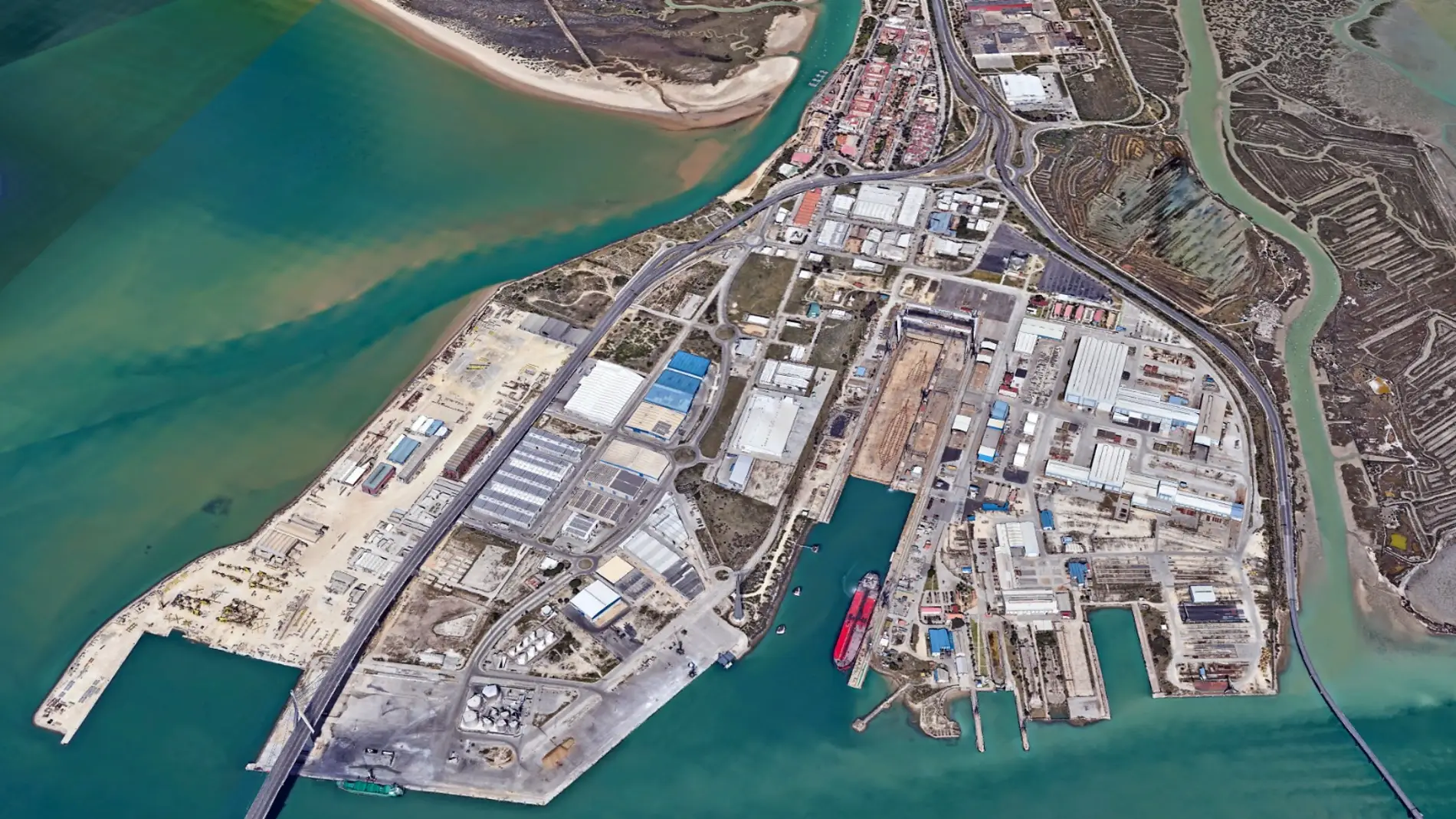 Imagen aérea del polígono industrial del Trocadero