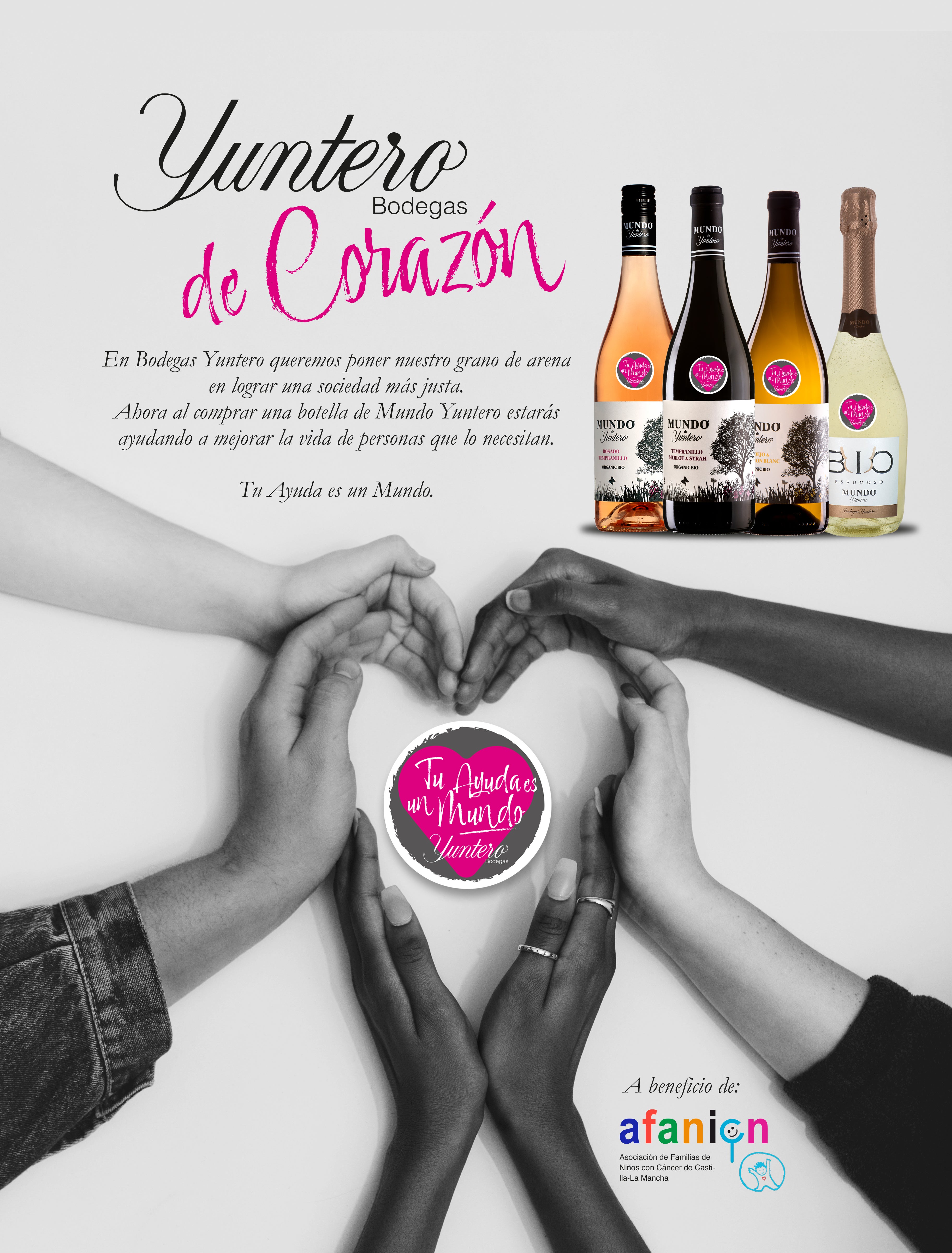 Bodegas Yuntero se inventa la campaña solidaria "Tu Ayuda Es Un Mundo" Bodegas Yuntero se inventa la campaña solidaria "Tu Ayuda Es Un Mundo"