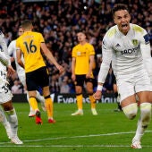 Rodrigo celebra un gol con el Leeds United