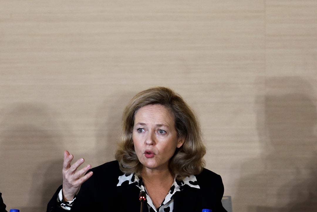 Nadia Calviño defiende ante la OTAN que la paz es el "instrumento más importante de política económica" Nadia Calviño defiende ante la OTAN que la paz es el "instrumento más importante de política económica"