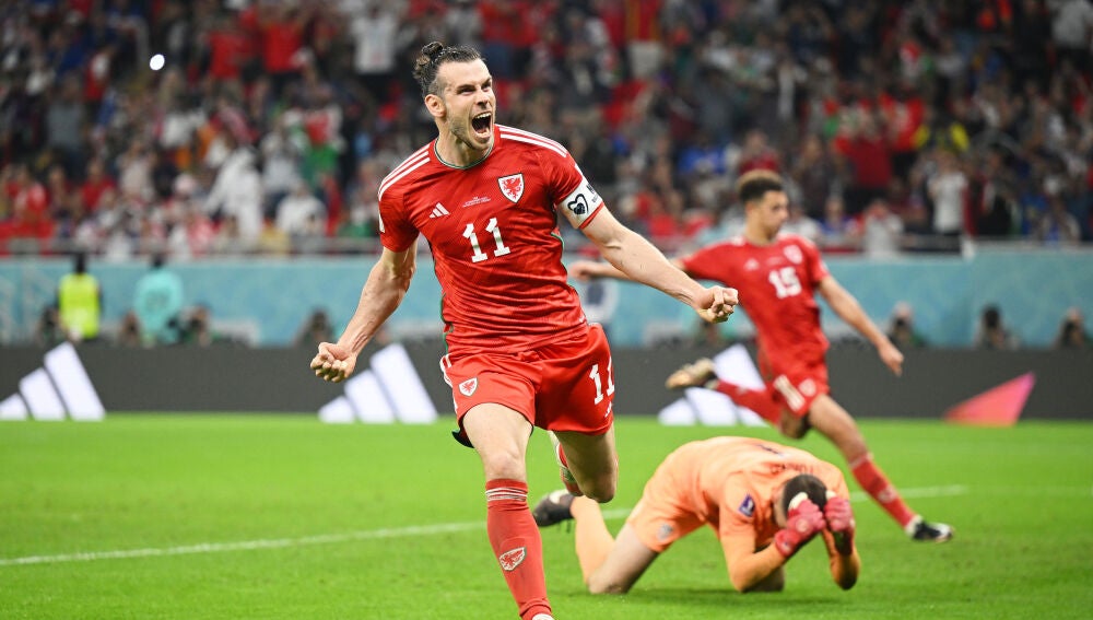 Bale celebra con rabia su empate ante EEUU
