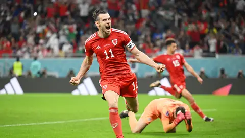 Bale celebra con rabia su empate ante EEUU Bale celebra con rabia su empate ante EEUU