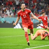Bale celebra con rabia su empate ante EEUU
