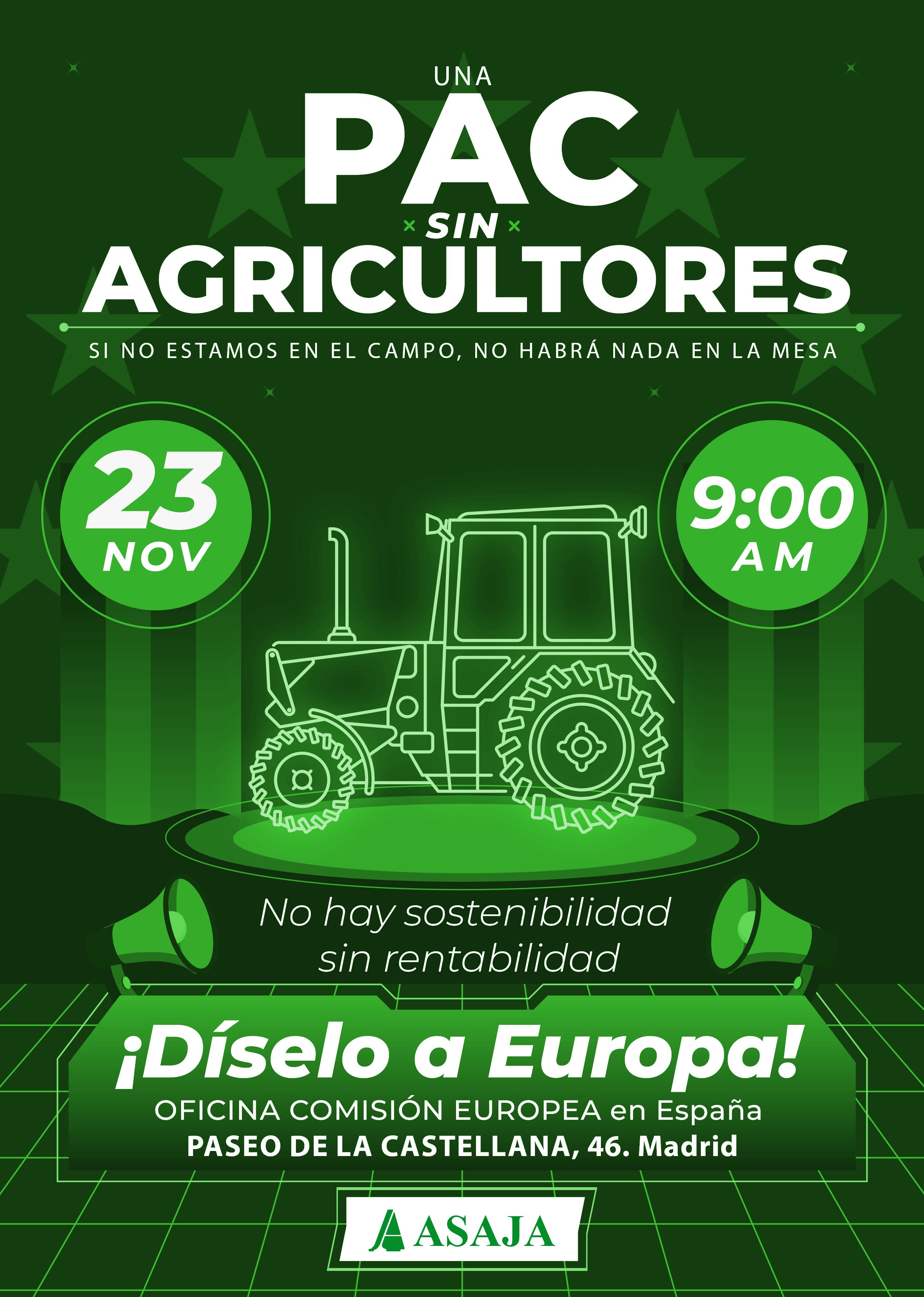 Asaja Ciudad Real se concentra mañana en Madrid en contra de la nueva PAC Asaja Ciudad Real se concentra mañana en Madrid en contra de la nueva PAC