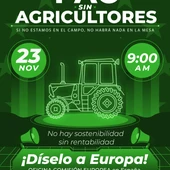 Cartel convocatoria concentración protesta ASAJA Cartel convocatoria concentración protesta ASAJA