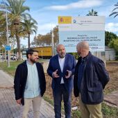 El secretario general del PP de Palma, Javier Bonet, y el presidente del partido en la capital balear, Jaime Martínez, visitan las obras del Paseo Marítimo