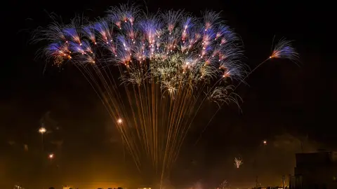 Palmera de fuegos artificiales en una Nit de l'Albà de Elche. Palmera de fuegos artificiales en una Nit de l'Albà de Elche.