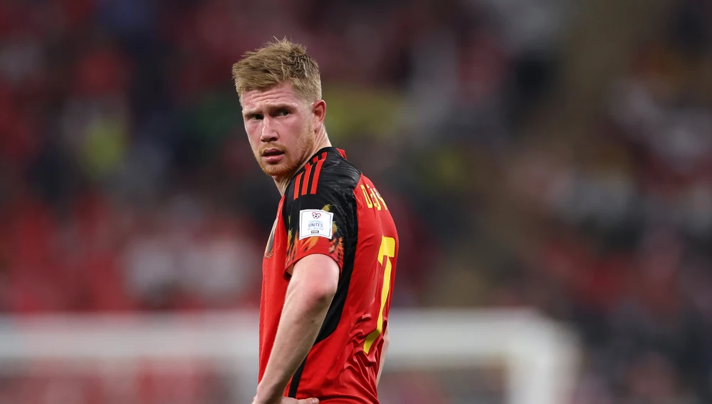Kevin de Bruyne en un partido con Bélgica durante el Mundial Kevin de Bruyne en un partido con Bélgica durante el Mundial
