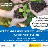 O Inorde acollerá unha formación en actividades auxiliares de agricultura 