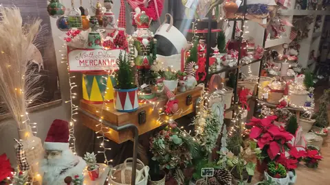 Escaparate navideño de un comercio de Gijón Escaparate navideño de un comercio de Gijón