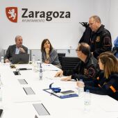 El alcalde de Zaragoza, acompañado de la consejera de Servicios Públicos y el concejal de bomberos, ha inaugurado el nuevo equipamiento de Bomberos