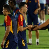 Entrenamiento de la Selección Española en el Mundial de Qatar