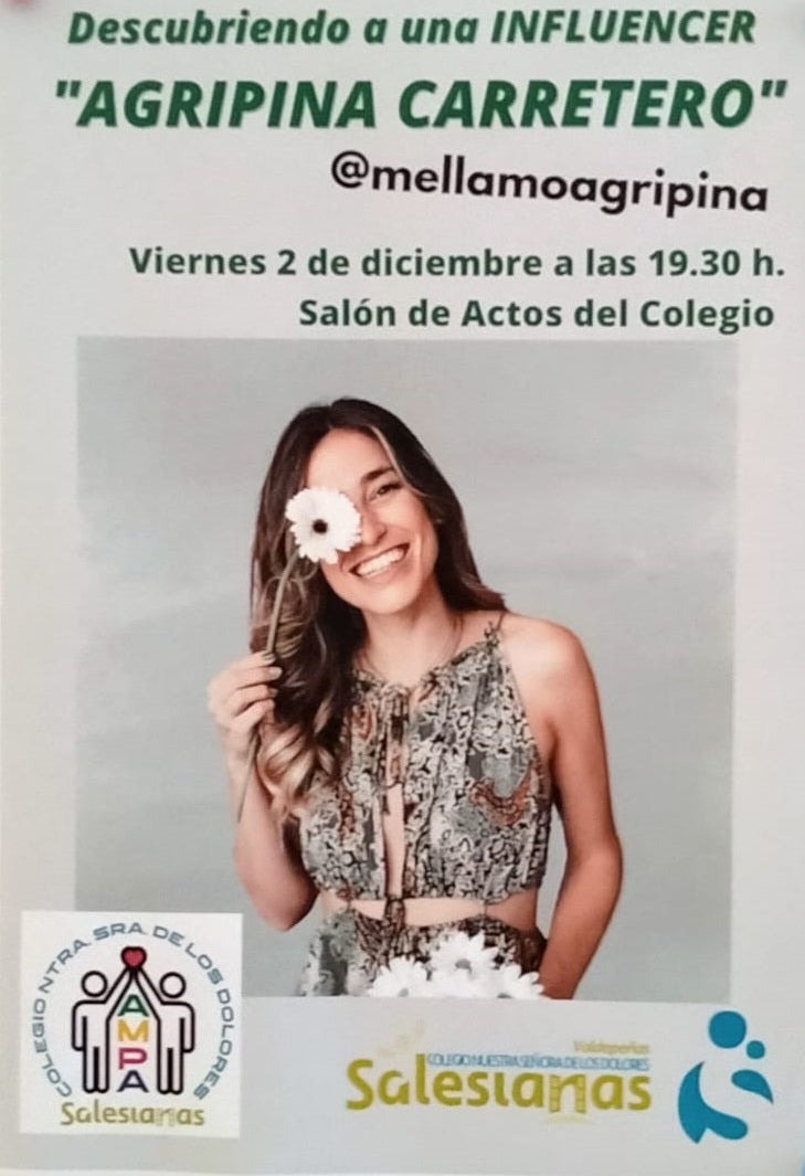 Agripina Carretero vuelve a su colegio para hablar de un nuevo horizonte profesional Agripina Carretero vuelve a su colegio para hablar de un nuevo horizonte profesional
