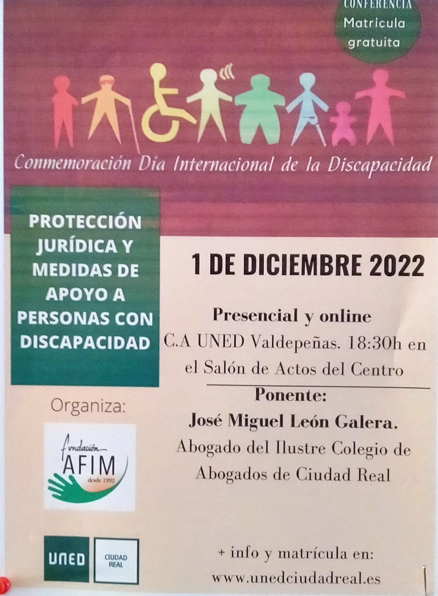 El abogado José Miguel León hablará de la Protección Jurídica y Medidas de Apoyo a Personas con Discapacidad El abogado José Miguel León hablará de la Protección Jurídica y Medidas de Apoyo a Personas con Discapacidad