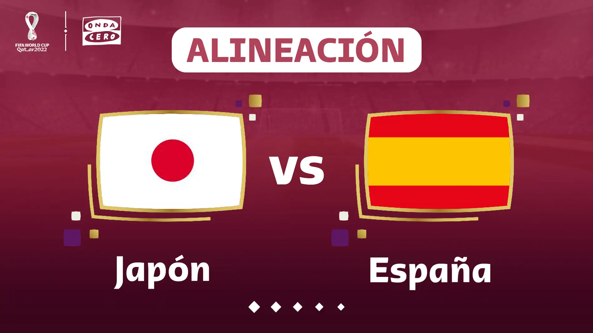 Alineación de España contra Japón en el Mundial de Qatar 2022