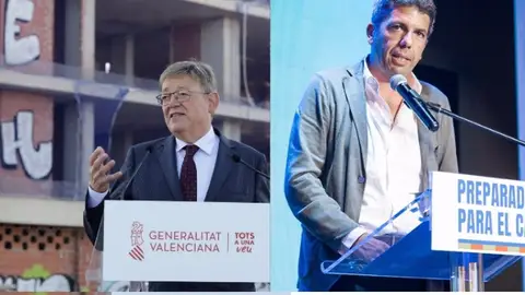 El president de la Generalitat, Ximo Puig y el presidente del PPCV, Carlos Mazón. Archivo. El president de la Generalitat, Ximo Puig y el presidente del PPCV, Carlos Mazón. Archivo.