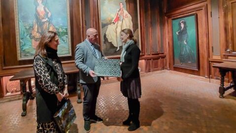 Antonio Ruiz e Inmaculada Silas en la Hispanic Society of America