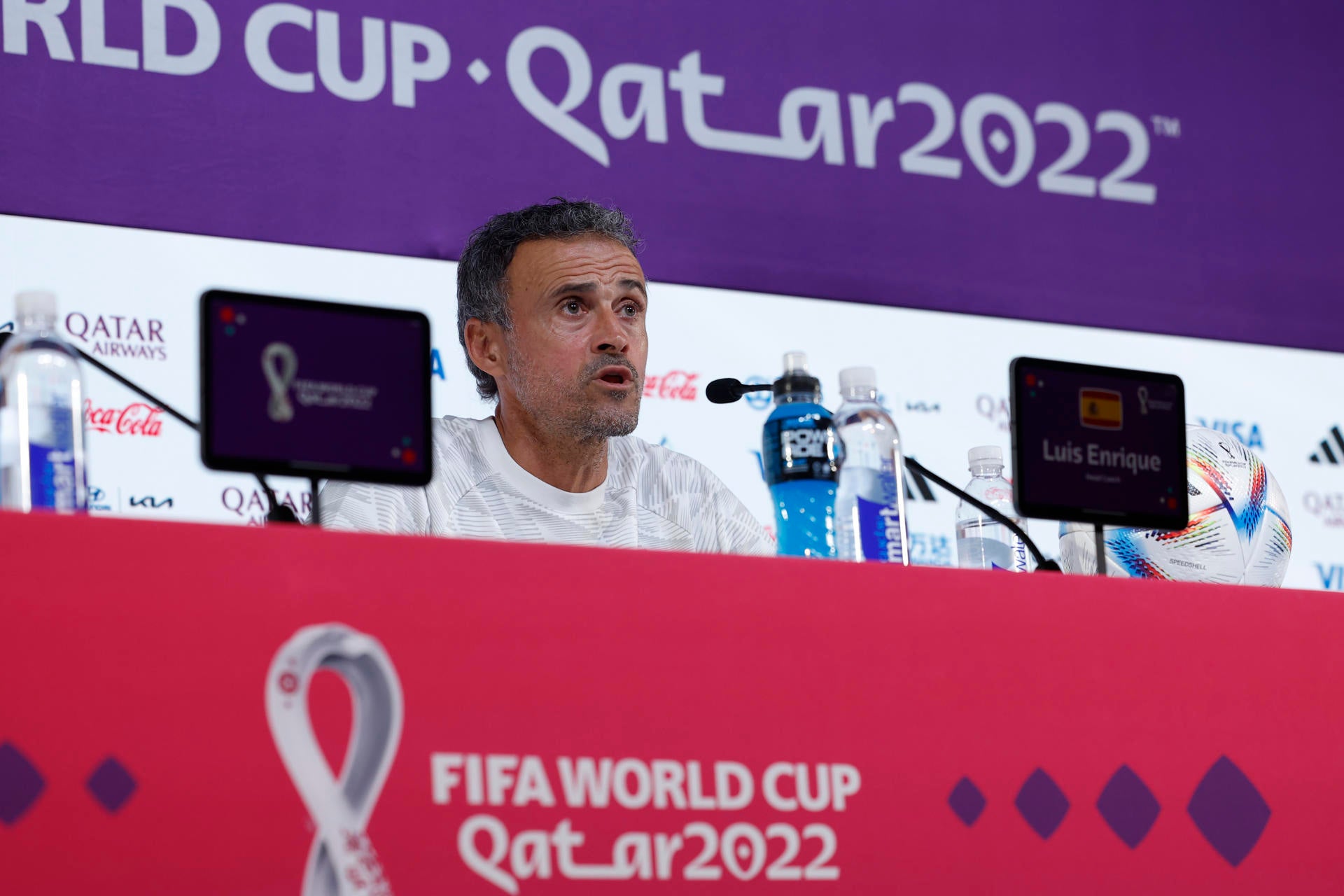Luis Enrique: "El objetivo es, y ha sido, jugar siete partidos" Luis Enrique: "El objetivo es, y ha sido, jugar siete partidos"