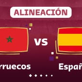 Alineación de España contra Marruecos en el Mundial de Qatar 2022