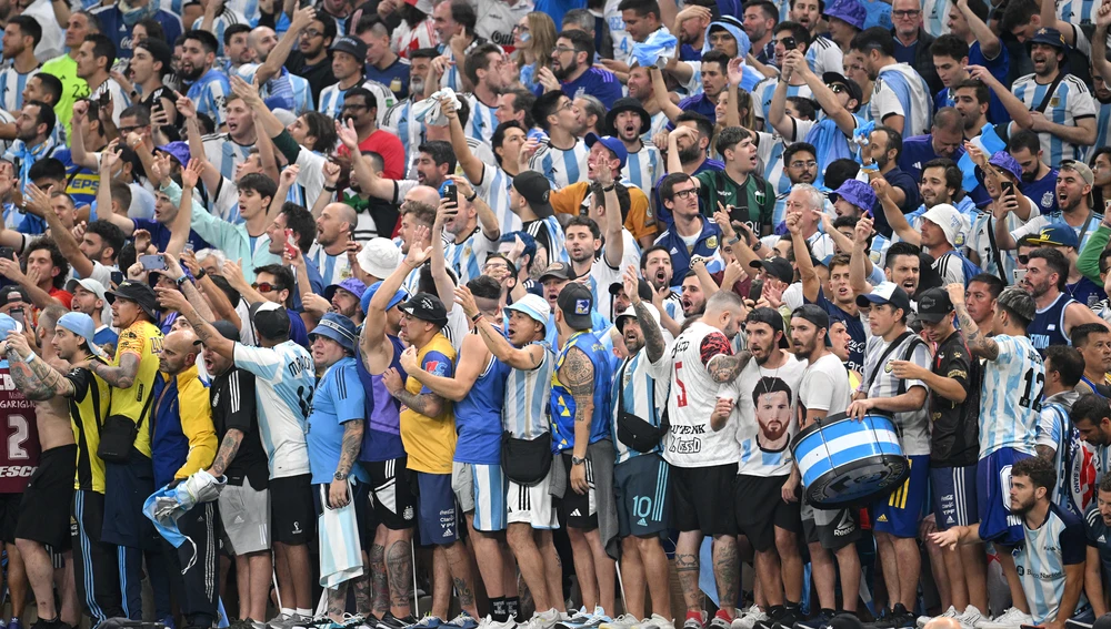 Afición argentina en el Mundial de Qatar