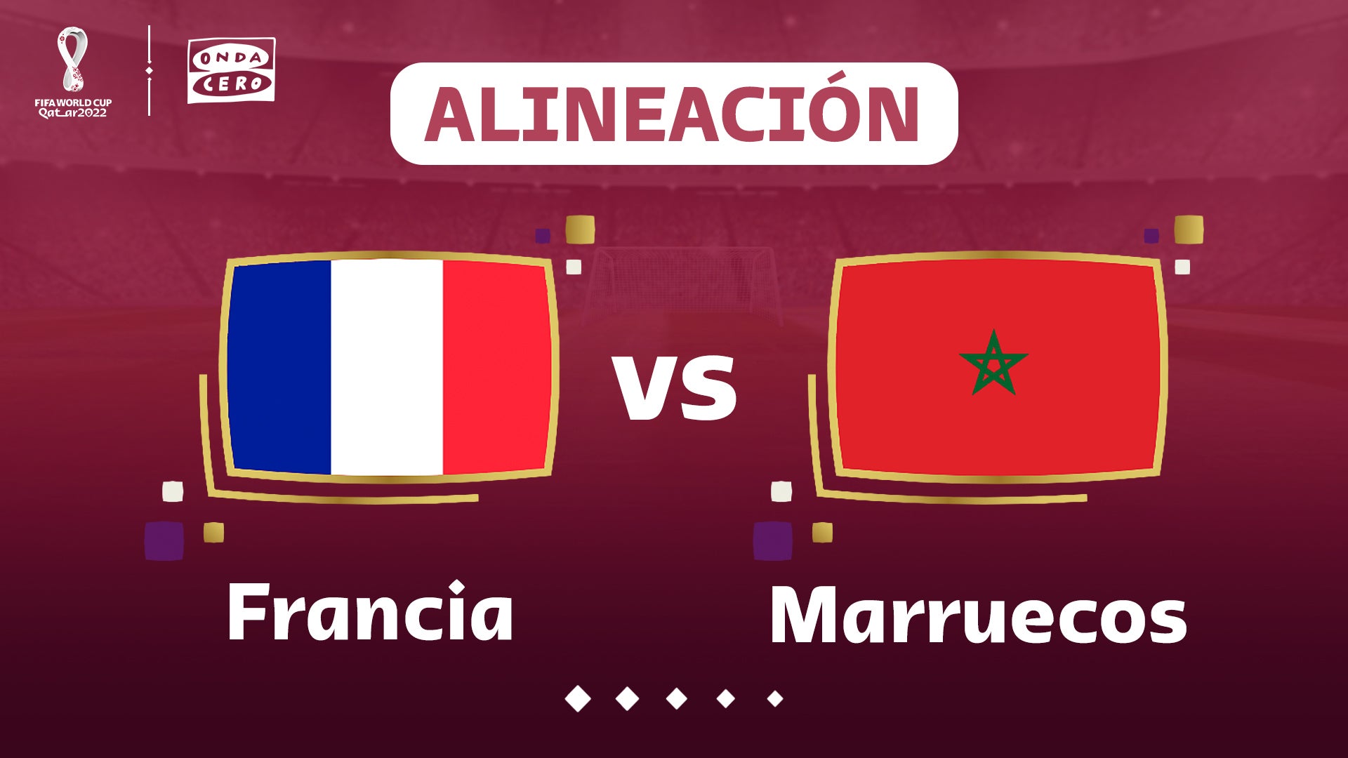 Alineación de Francia y Marruecos para la semifinal del Mundial de Qatar Alineación de Francia y Marruecos para la semifinal del Mundial de Qatar