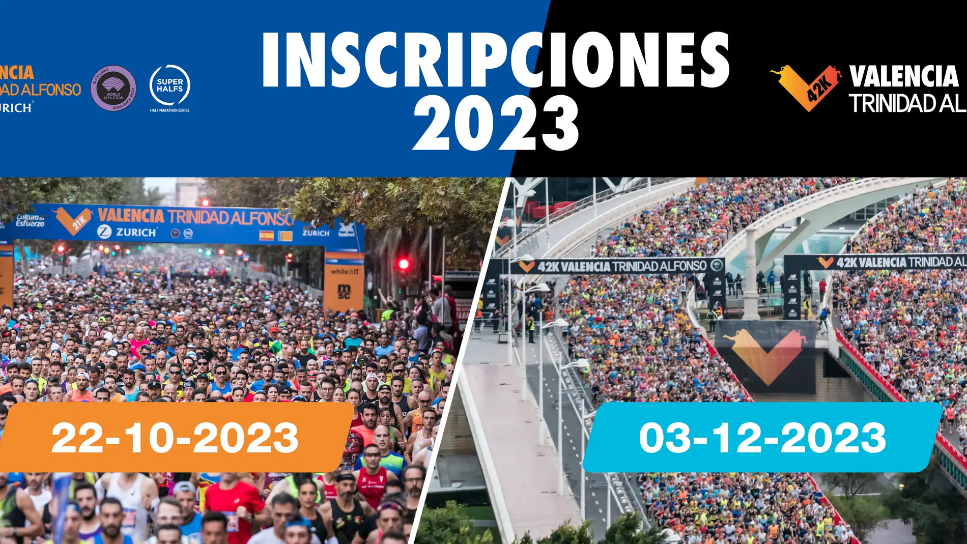 El Medio Maratón y Maratón Valencia abren sus inscripciones para 2023