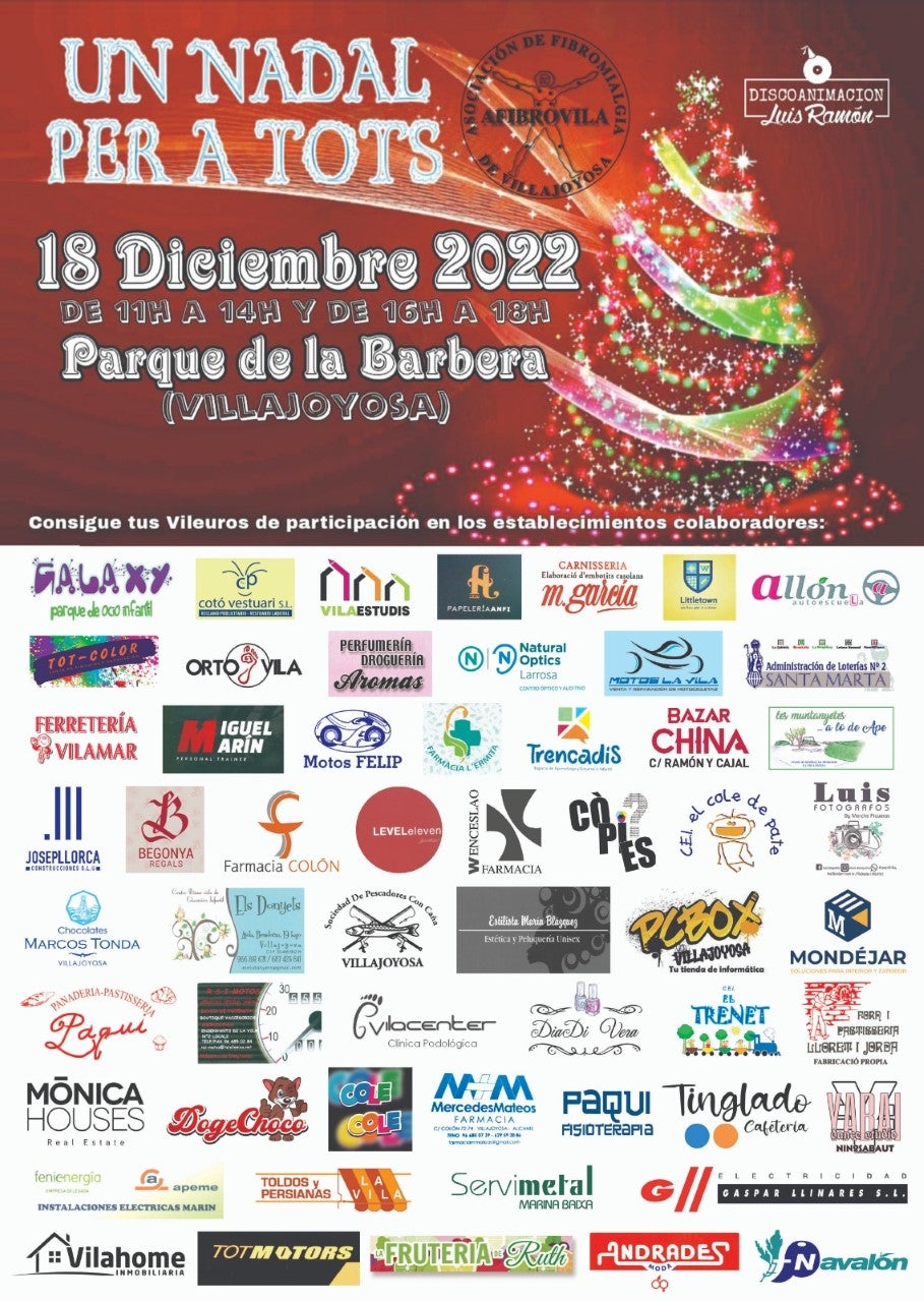 AfibroVila organiza "Un Nadal per a Tots" en La Barbera de La Vila Joiosa AfibroVila organiza "Un Nadal per a Tots" en La Barbera de La Vila Joiosa