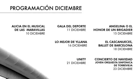 Durante las Navidades llegan grandes espectáculos a Torrevieja programacion
