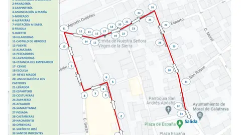 Mapa del Belén Viviente 2022 Mapa del Belén Viviente 2022