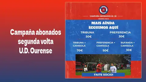 Campaña abonados UD Ourense Campaña abonados UD Ourense
